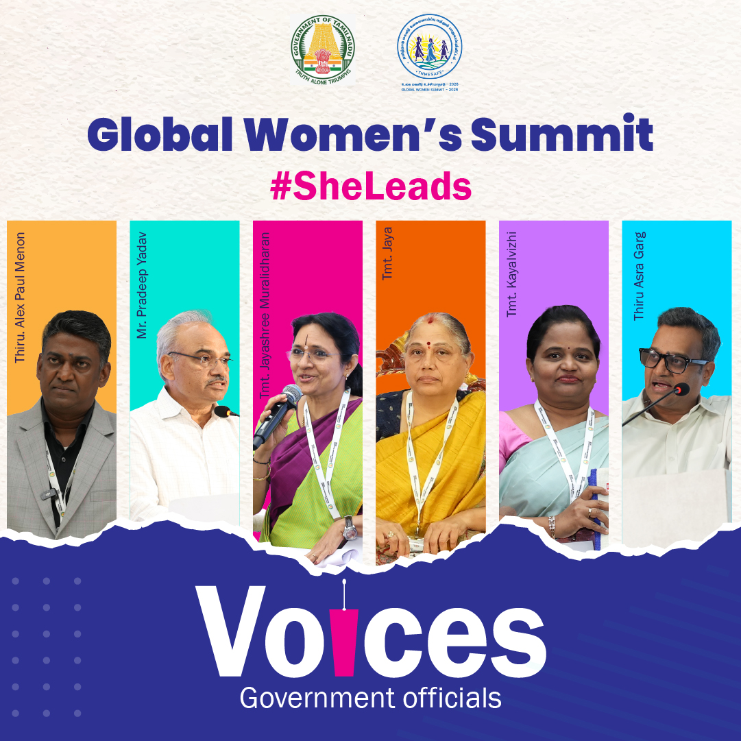 TNWeSafe's tweet photo. From policy intent to on-ground action, government offcials at hashtag#GWS spoke about the critical role of the state in enabling women’s workforce participation, focusing on safety, dignity, and supportive systems that allow women not just to enter work, but to remain and grow. https://t.co/X5O9Hvibxc