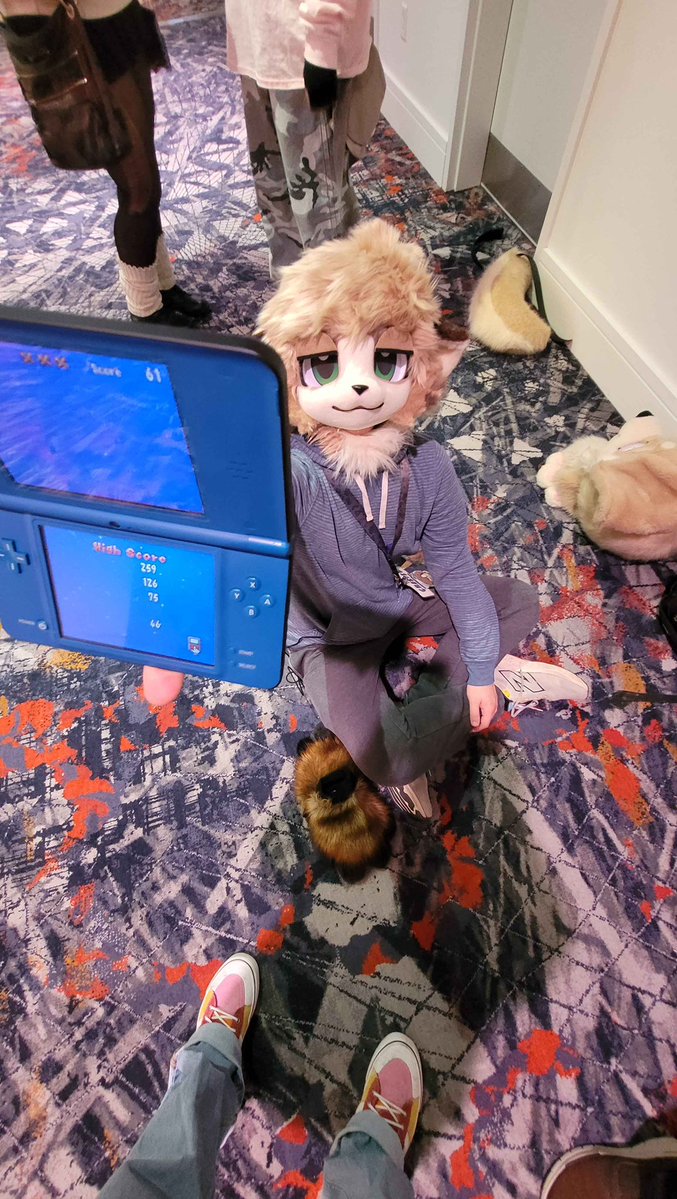 Animal crossing villagers showing you the bug that they caught:

#furry #fursuit #fursquared2026