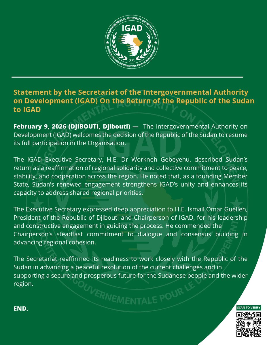 IGAD Secretariat tweet media