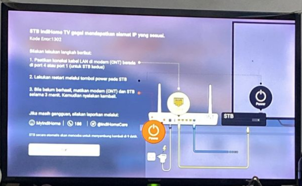 Andanuis's tweet photo. @IndiHome halo tim indihome, knp akhir2 ini stb tv selalu muncul seperti ini, sebagai jawaban pertanyaan standart, modem dan stb sudah di restart, kabel sudah di ganti, namun tetap sama https://t.co/gxhZ6HoyOi