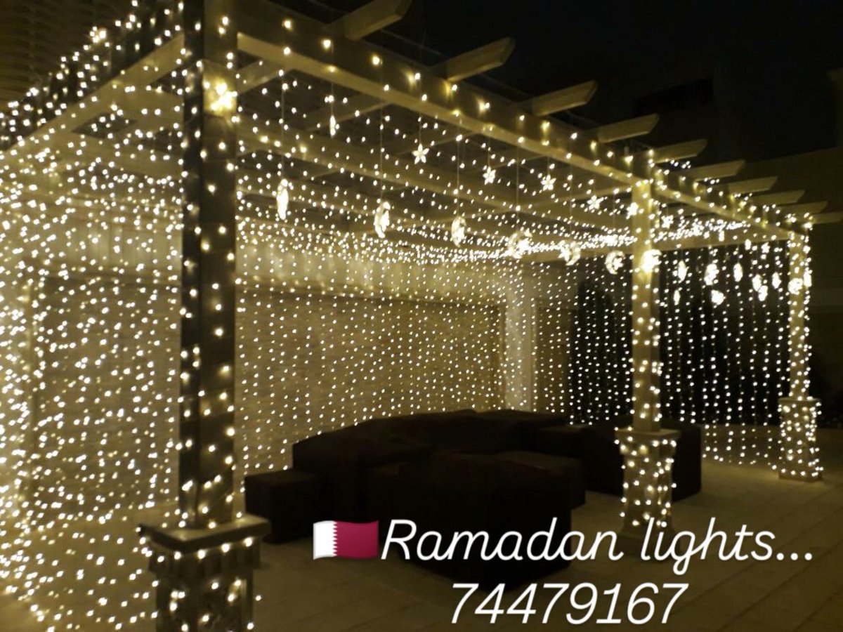 QtrLighting's tweet photo. Lighting decoration service for Ramadan, party, wedding, opening ceremony, religious festival and other occasional events. Contact us for decorate your house, villa, garden, tree, shop and other places #qatarlife #Qatar #DOHA #قطر #رمصان_قطر #ليتات_قطر #حفلات_قطر #دوحة #قطري https://t.co/fV1imAvper