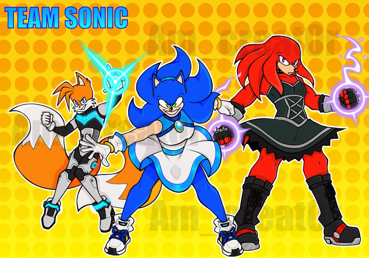 Team sonic magical girls
#SonicTheHedgehog #TailsTheFox #KnucklesTheEchidna #fanart #sonicfanart