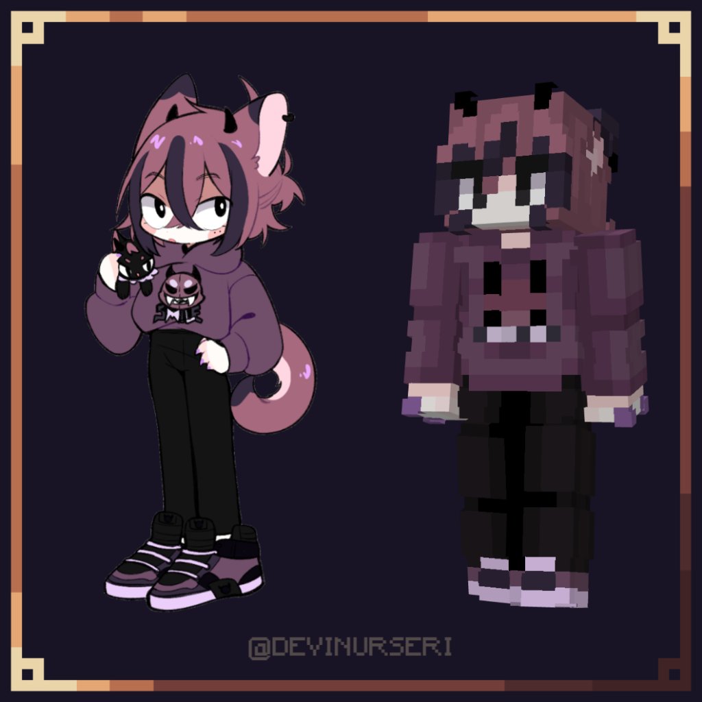 devinurseri's tweet photo. My most recent comm for @ClownboyBandi's friend! ^^ 
#Minecraft 
Reference by : pzlockcms https://t.co/nKTxsxuFqA
