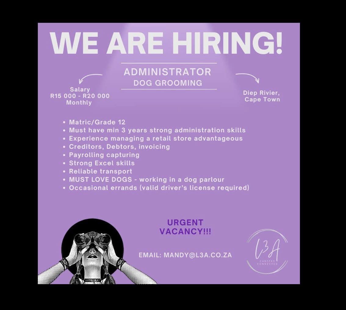 Iviewe_N's tweet image. ***** VACANCIES *****

Please take note:
- Please ensure you meet the requirements BEFORE you apply
- Only shortlisted candidates will be contacted
- Please put the position you are applying for in the subject of the email
 
Don't forget to share!

#Vacancies #jobs #Gethired