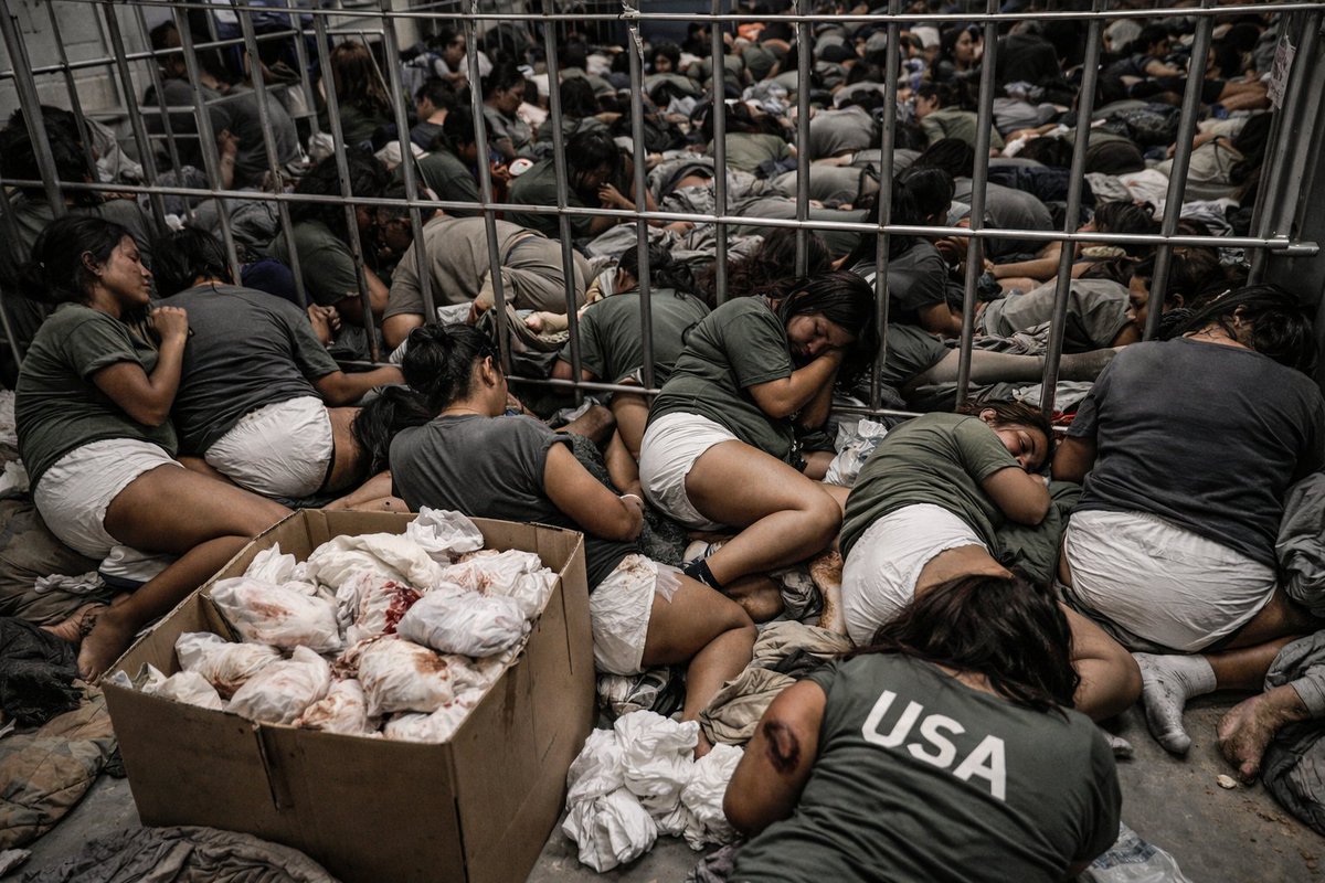 Un denunciante habló sobre  el estado en que se encuentran mujeres latinas en un centro de detención de #ICE en Baltimore y las obligaron a usar pañales y dormir sobre orina y heces .

En dónde están los Derechos Humanos???...
#TrumpEpsteinCoverup 
#IceOut