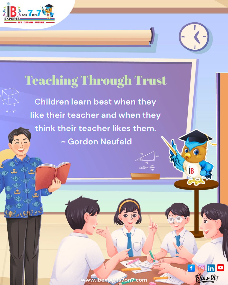 ibexperts's tweet photo. Teaching begins with trust. When students feel valued, learning flows naturally. 💙📚

#TeachingThroughTrust #LearningWithLove #StudentTeacherBond #EducationMatters #HappyClassroom #IBExperts #FutureReady https://t.co/REmJtFpIwR