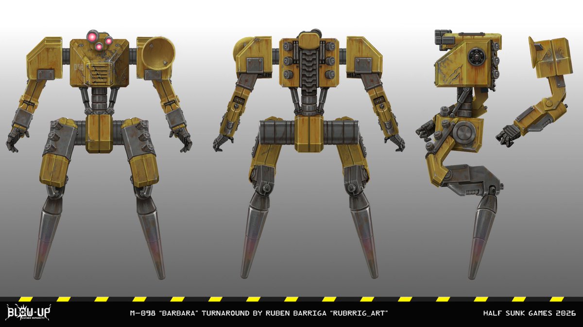 behold the turnaround of our brave lady robot M-098 "BARBARA"

#boomershooter #fps