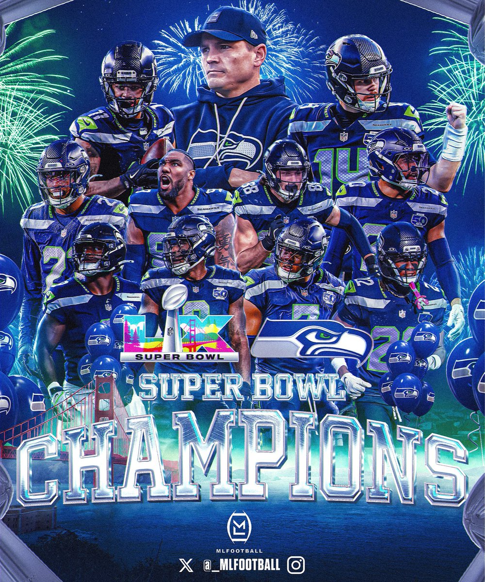 Legendaryemp's tweet image. Seahawks: We came. We saw. We conquered. 🟢🔵
Patriots: …we got owned again. 😬
Kenneth Walker III out here collecting MVPs like Pokémon 🏆
#SuperBowlLX #SeahawksWin #NFLMemes