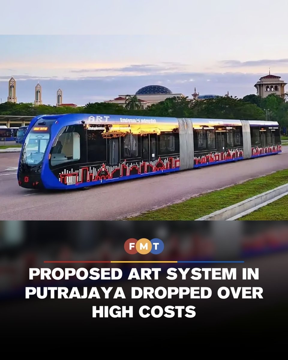 fmtoday's tweet image. #FMTNews Studies have found that the cost of implementing the autonomous rail transit system would reach RM211.95 million over 10 years.

Full Article: freemalaysiatoday.com/category/natio…