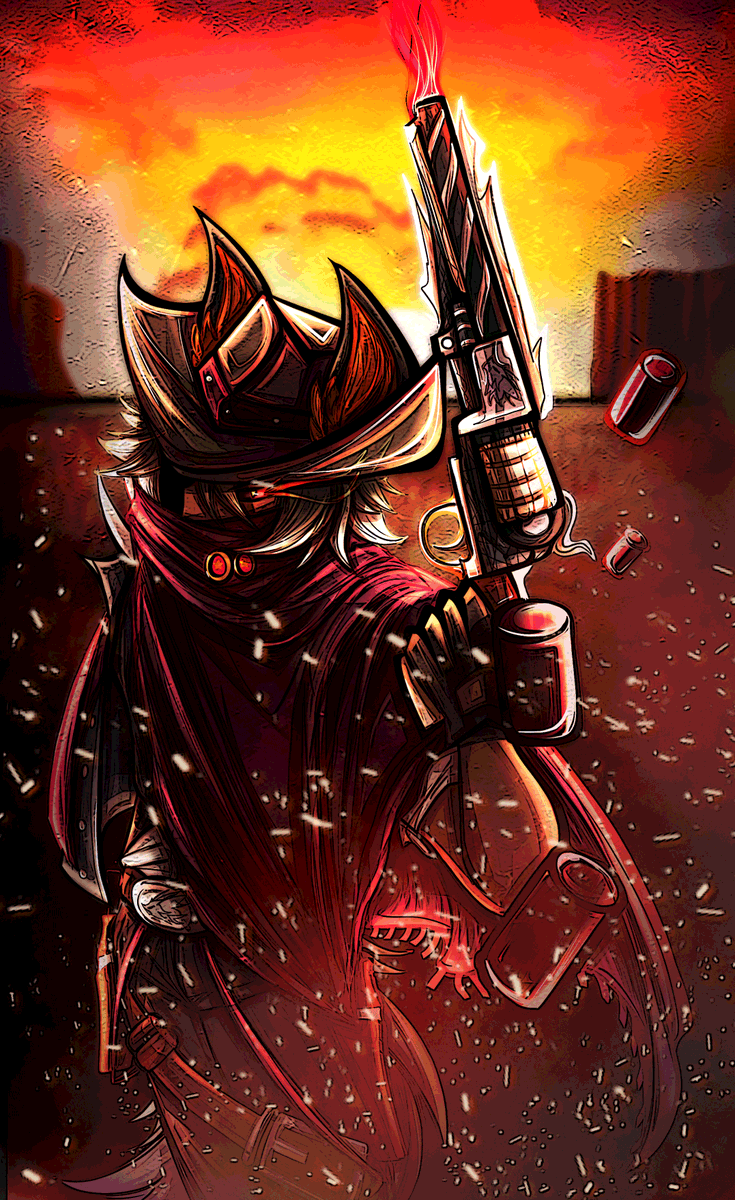 Half body for @/FarWestFox1 Thank you for commissioning me!🦊🤠

#art / #VGenComm / #vgen