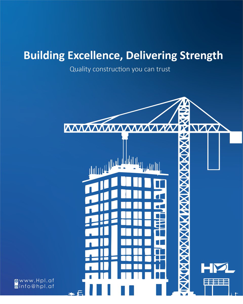 HPL_af's tweet photo. Building Excellence, Delivering Strength. 
HPL is committed to providing professional, quality driven construction solutions that you can rely on. From planning and design to execution, we focus on creating strong foundations, durable structures &amp; lasting results. https://t.co/4MeQCNhBYw