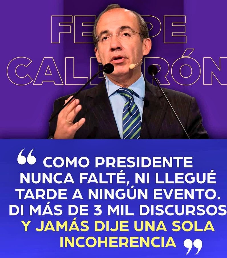 ES QUE USTED SI FUE PRESIDENTE, NO LAS PORQUERÍAS DE AMLO Y CHINGAUM! 🥳

#CalderónFueMejor 

BRAVO PRESIDENTE FELIPE CALDERÓN! 👏👏👏

EL MEJOR PRESIDENTE QUE HA TENIDO MÉXICO! 🇲🇽👇