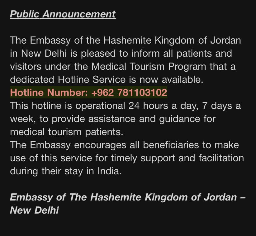 Embassy of Jordan in India tweet media