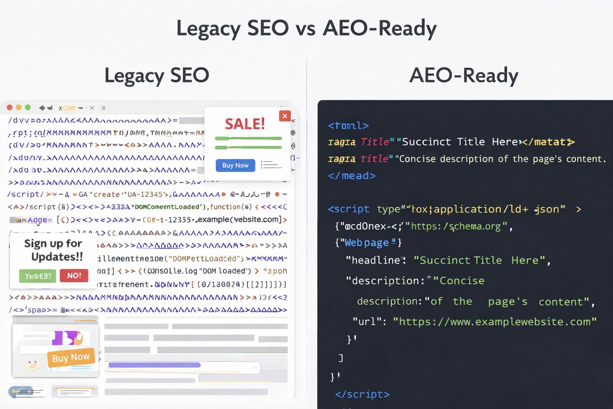 aashishnanavati's tweet photo. 1/ SEO was about ranking.
AEO is about parsing.
In 2026, “What position are we on page 1?” quietly stopped being the most important question. https://t.co/UJClW1i47j