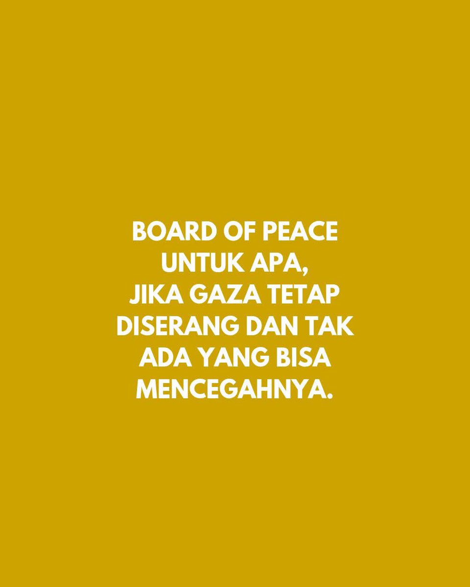 Gaza diserang lagi. Digempur lagi. Dihancurkan lagi. Korban bertambah lagi.

PBB tak berkutik lagi. Negara Arab diam lagi. Negara-negara besar tak berdaya lagi.

BoP ngapain lagi?