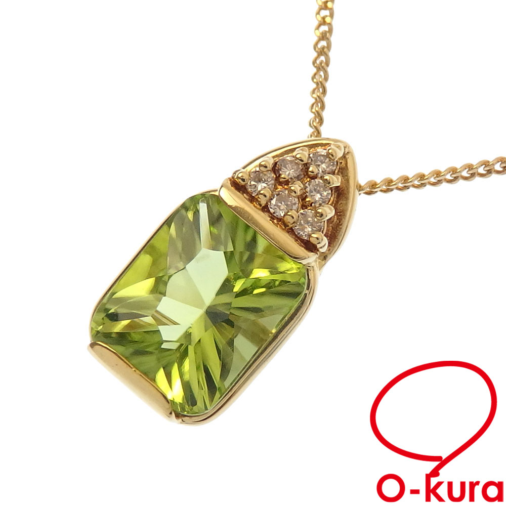 K18YG ペリドット ダイヤモンド ネックレス 4.1g 販売中です✨ 2