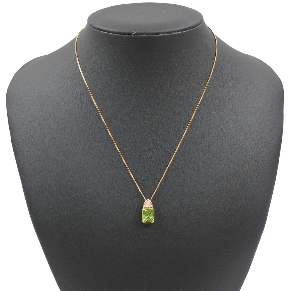 K18YG ペリドット ダイヤモンド ネックレス 4.1g 販売中です✨ 2