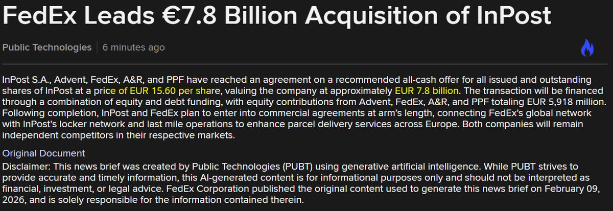 TSimonts's tweet image. Ah, daar is ie dan: bod op InPost aan €15,6, onder leiding van #FedEx, #Advent, #A&amp;amp;R en #PPF. Logisch dat FedEx die "last Locker mile" maar wat graag in zijn systeem nestelt. Slotkoers was €13,3 euro, dus dat was een koopje
