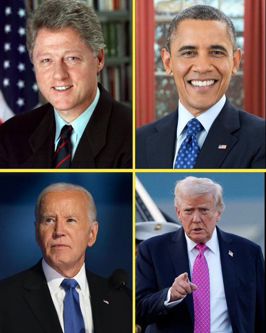 PatrioteEngager's tweet image. #Fortune  des présidents américains avant et après leur mandat

➕ Bill Clinton 👉🏾1,3 Millions$💰 80 Millions$

➕ Barack Obama 👉🏾1,3 Millions $💰 70 Millions$

➕ Joe Biden 👉🏾2 Millions$💰 Plus de 10 Millions$

➖ Donald Trump 👉🏾3 Milliards $💰 2,5 Milliards