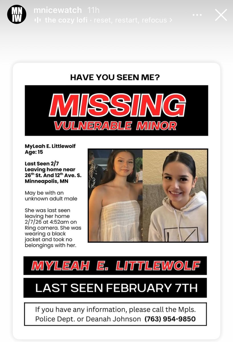 This one for a missing young girl is really important. Spread everywhere. We need help finding Myleah.