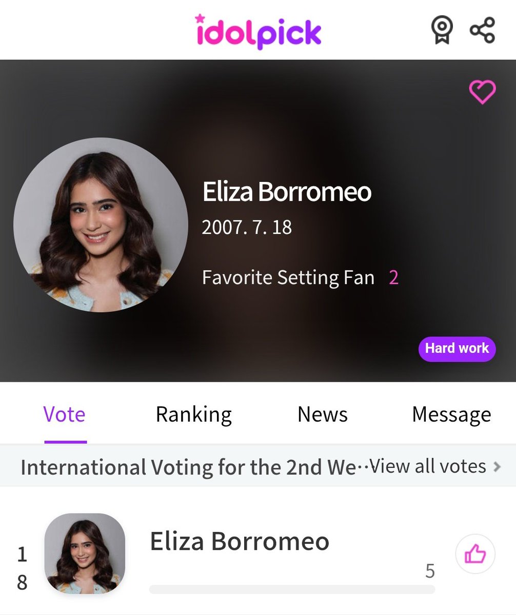 TheElizettesOFC's tweet image. Annyeonghaseyo, EB Society!

Eliza is now included in the international category of idolpicks. You may now vote for her using their app! 💜

1. Daily login gives you 5 picks 
2. Watch ads (up to 20 chances)
3. You can buy votes via app!

#ElizaBorromeo | #TheElizettes
