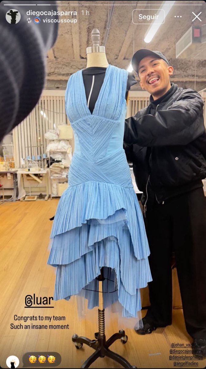 BTS of Lady Gaga’s dress for the #SuperBowl
