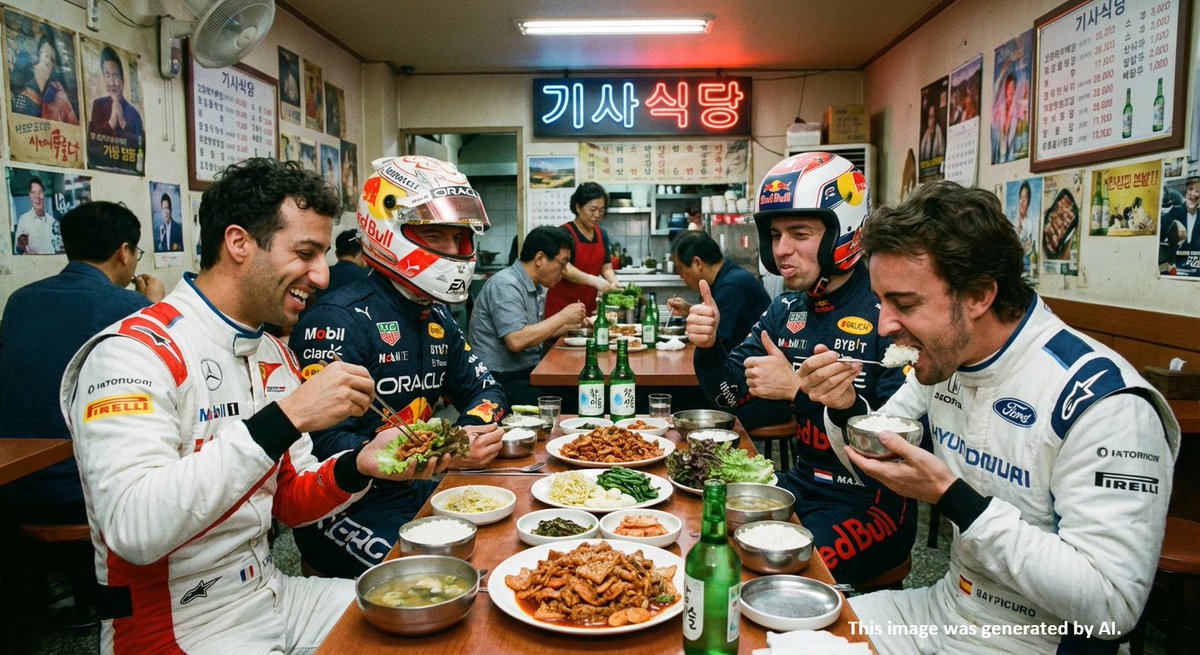 HanStone's tweet image. 기사식당. #MadeWithAI #F1
