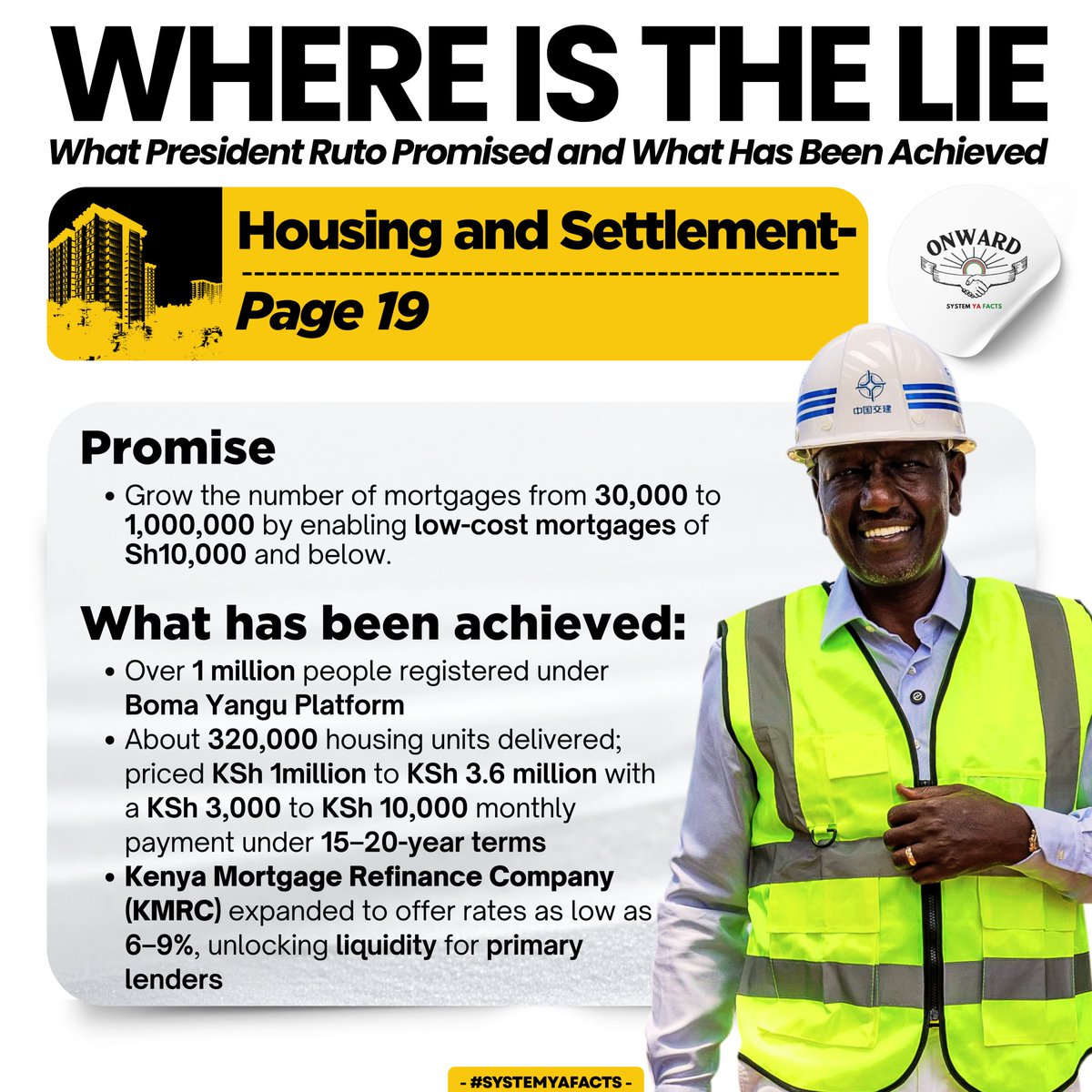 Matho_030's tweet image. Monthly payments as low as KSh 3,000 to KSh 10,000 under 15–20 year terms prove that low-cost mortgages are not slogans but practical solutions tailored for workers and hustlers.
#WhereIsTheLie
Delivering The Promise