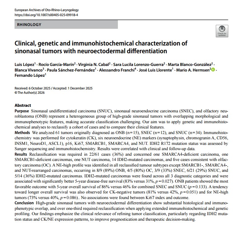Sinonasal Team Cancer Research👃🏼🧬🔬👩🏻🔬💡📖 tweet media