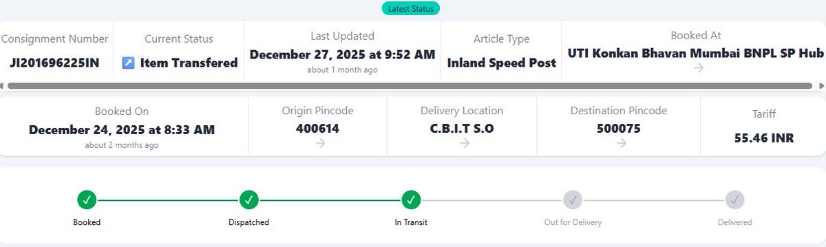 PavanSanthapur2's tweet photo. Dear @IndiaPostOffice It’s been a more than 50 days my speed post got dispatched but still I haven’t received the my product, if it’s not deliver on time  then wt does it’s mean for speed post? Instead of speed call it as late post.

@speedpostindia
@IndiaPostOffice https://t.co/OlIRv7Krii