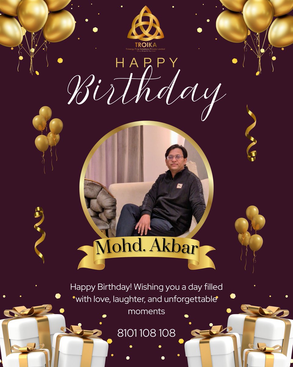 Troika_Lucknow's tweet photo. Mohd. Akbar, happy birthday. 

Contact Info - 8101 108 108 
https://t.co/gXFbROcz1z

#happybirthday #teamcelebration #employeeappreciation #workfamily #leadershipvibes #specialday #officecelebration #troikafamily https://t.co/voIU8LlGuG