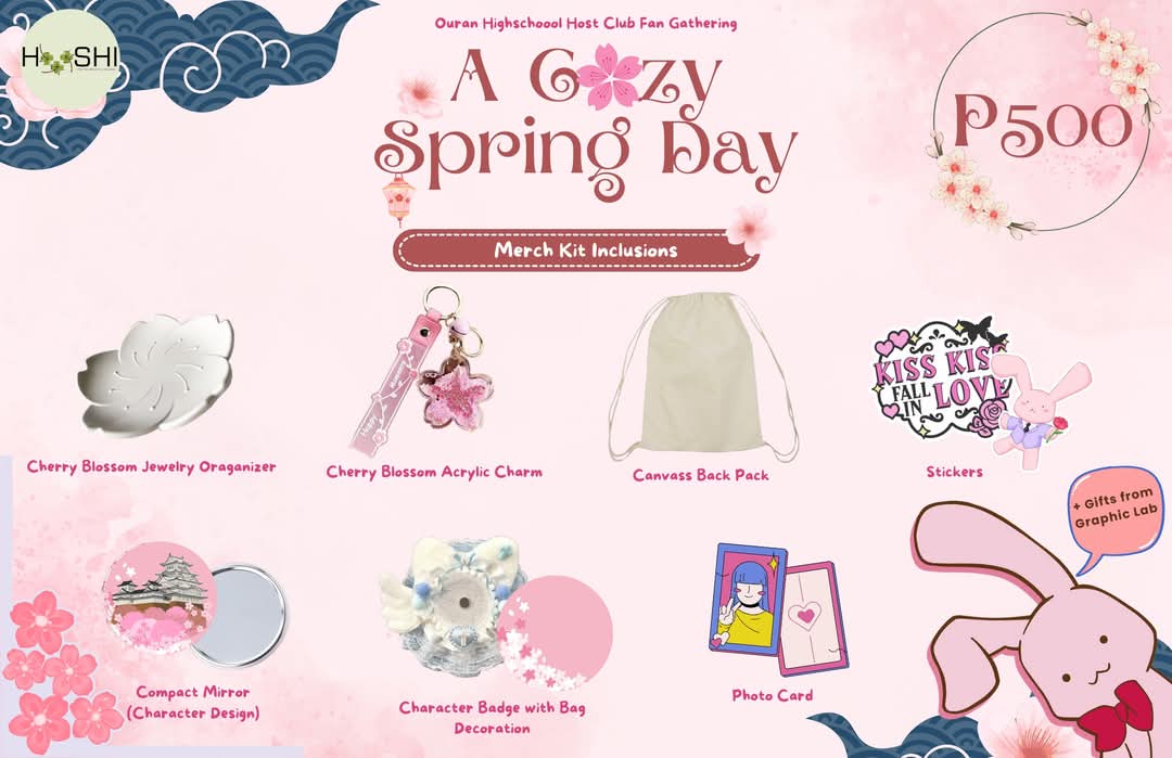 CloverHoshi09's tweet photo. .☘︎ ݁˖ Clover Hoshi presents A COZY SPRING DAY ⋆🌸₊˚⊹♡❀˖°𐙚

⋆𐙚₊˚⊹♡ Ouran Highschool Host Club Fan Gathering 𓍯𓂃𓏧♡

🌸. When: April 25, 2026
🌸. Where: TBA
🌸. Time: 1pm - 5pm

🌸. Registration will start Feb. 16 (12pm) and will be closing on March 15, 2026. https://t.co/Jl3n8cqYry