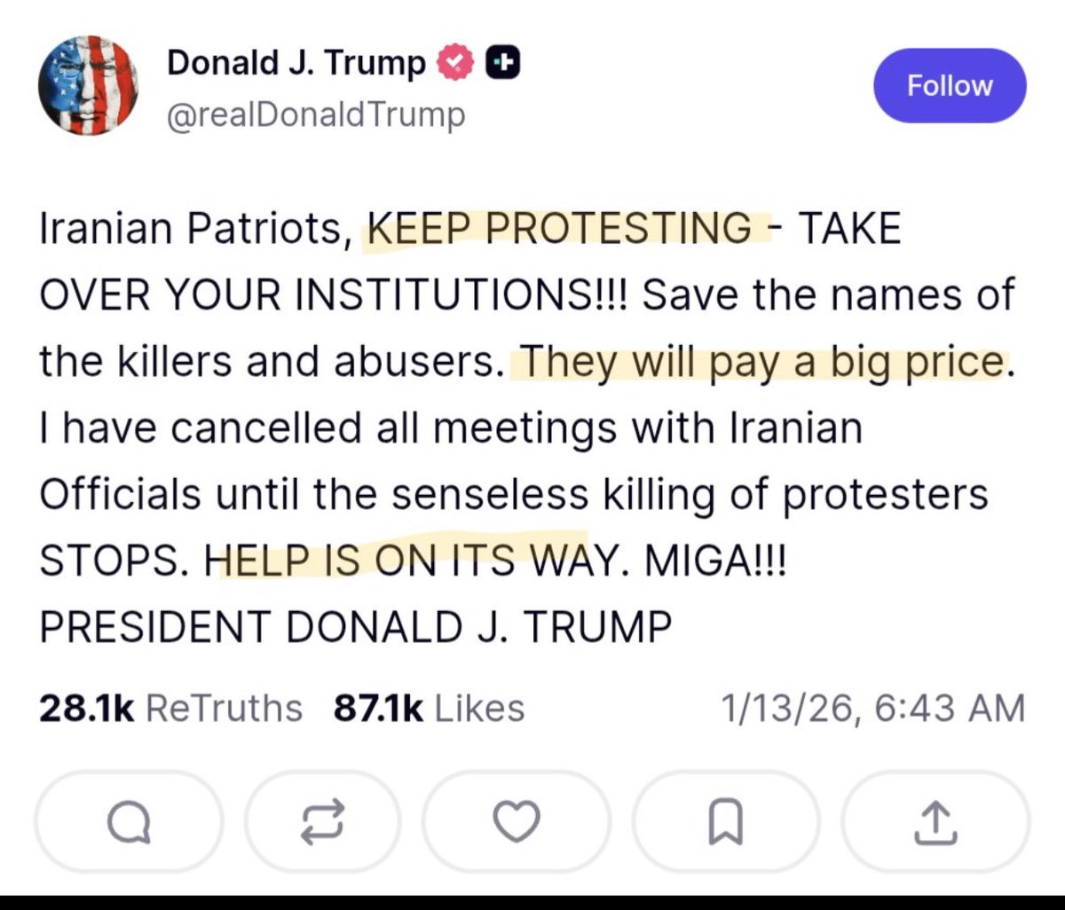 PersianGodddd's tweet photo. @WHLeavitt A 

I am sorry , but we , Iranian people , are just tired of answering questions , without ANY ACT yet so far . 

When ??? 
Next 47 years ?

#EmptyPromise https://t.co/OgwdZNaX41
