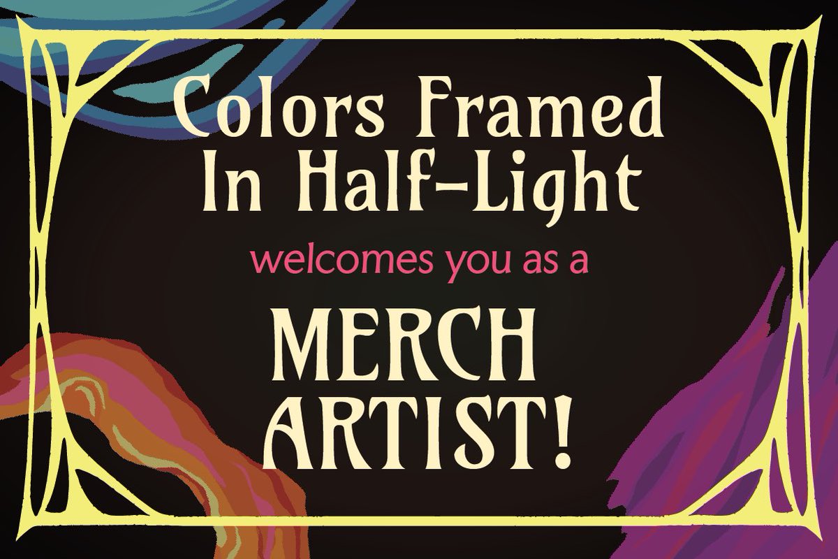Happy to be both a mod and (merch) artist for <a href="/ColorsHweiZine/">Colors Framed in Half-Light | Results Emails Sent!</a> :3🩵