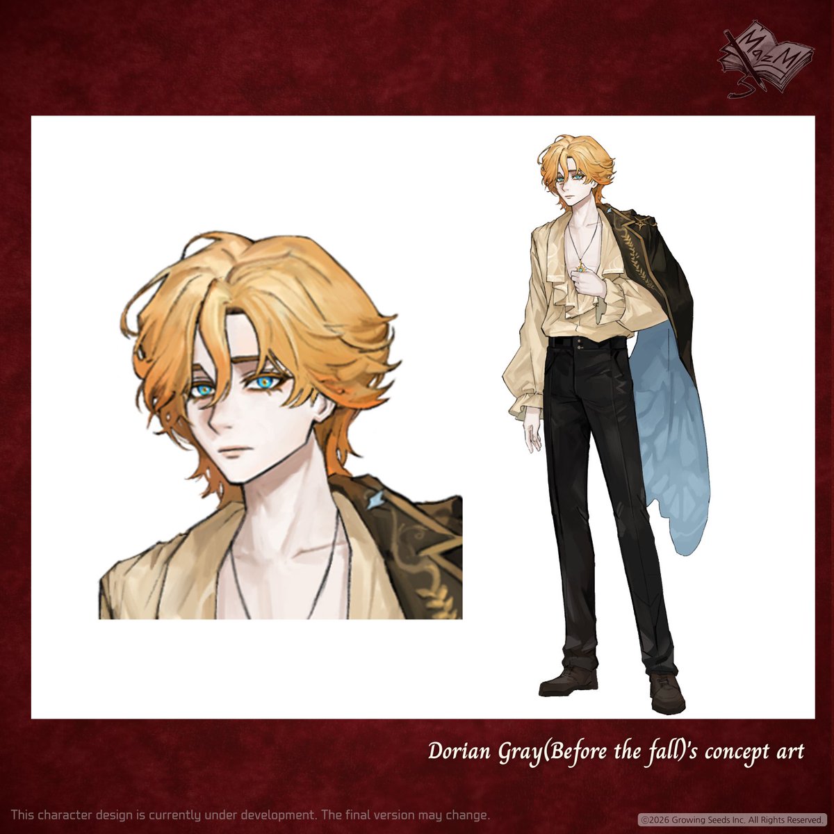 🖼️
Character concept art for 'The Picture of Dorian Gray' :
Dorian Gray(Before the Fall)

'도리언 그레이의 초상' 캐릭터 컨셉 아트 : 
도리언 그레이(타락 전)

#MazM