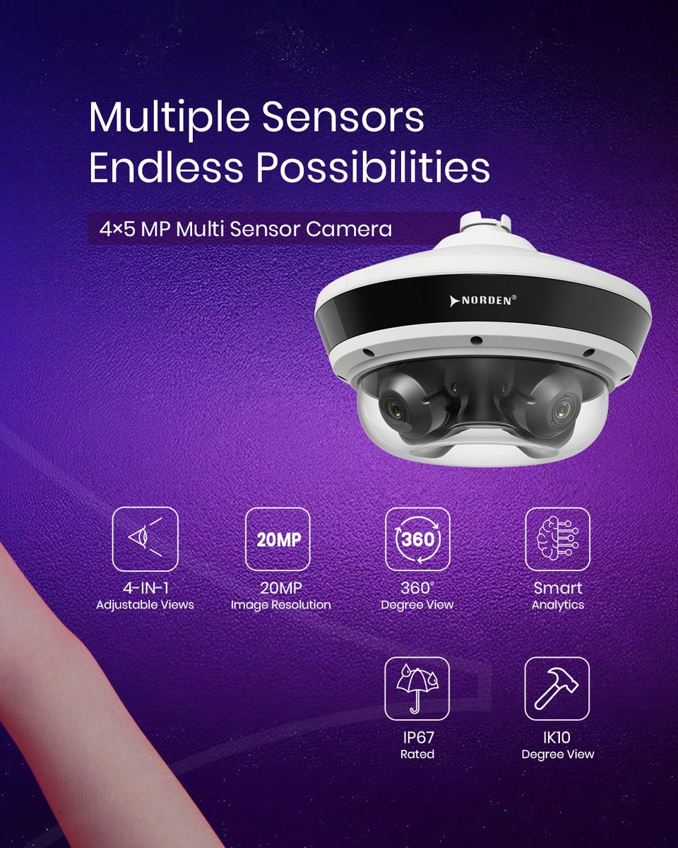 NordenGlobal's tweet image. Angles you didn’t know existed 👀 Meet Norden’s Multi-Sensor &amp;amp; Panoramic Cameras—see wider, cut blind spots, and secure spaces day and night with fewer cameras. Ready to upgrade visibility? 
Follow us for whatsapp.com/channel/0029Va…
#SmartSurveillance #PanoramicCameras