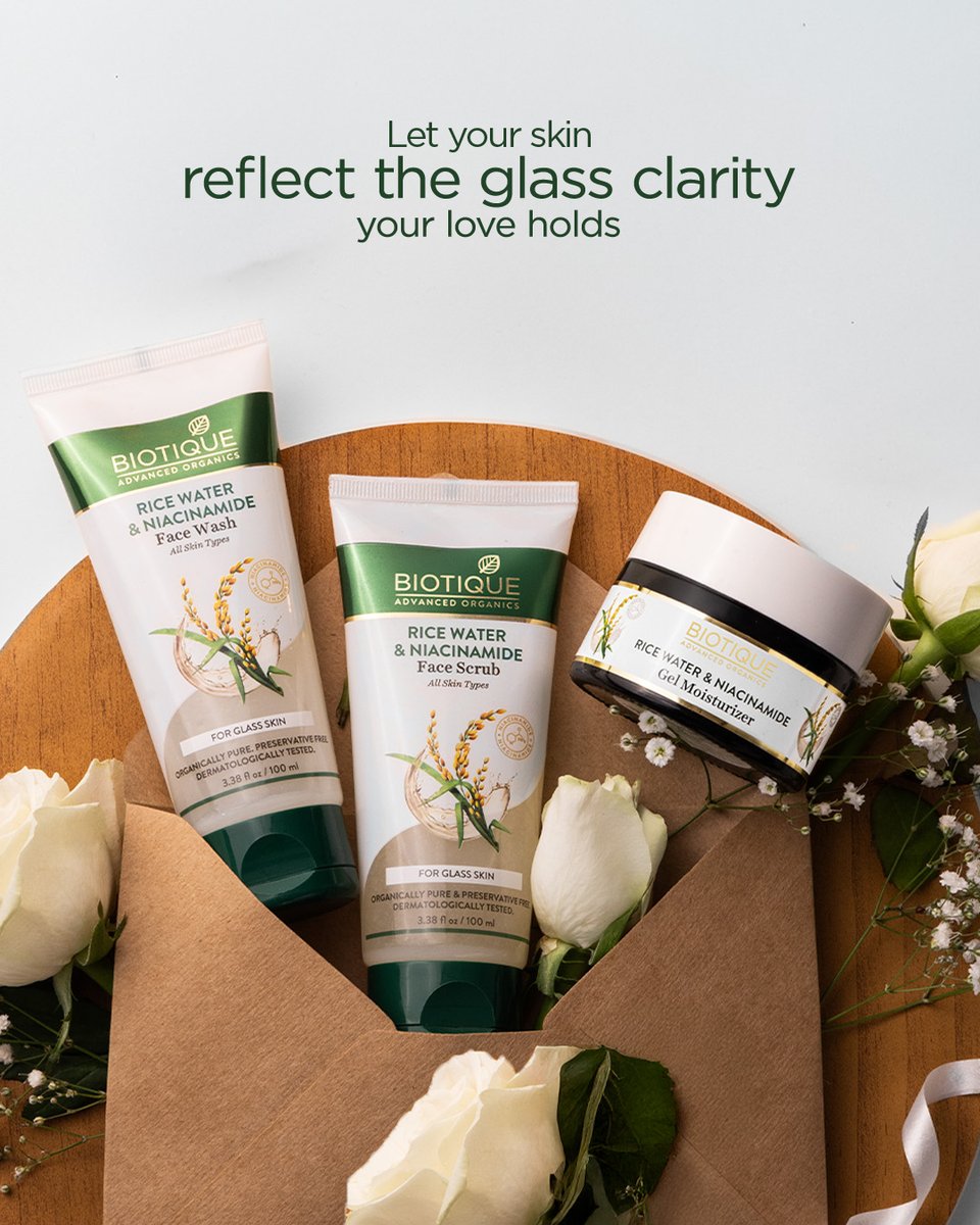 Your skin deserves the same clarity as your loves story. Turn up the glow on your Valentine’s look radiance.

Powered by gentle Ayurvedic care, rice water, and niacinamide, this routine refines, hydrates, and gifts skin with a glass-like shine.

#Ayurvedicskincare
