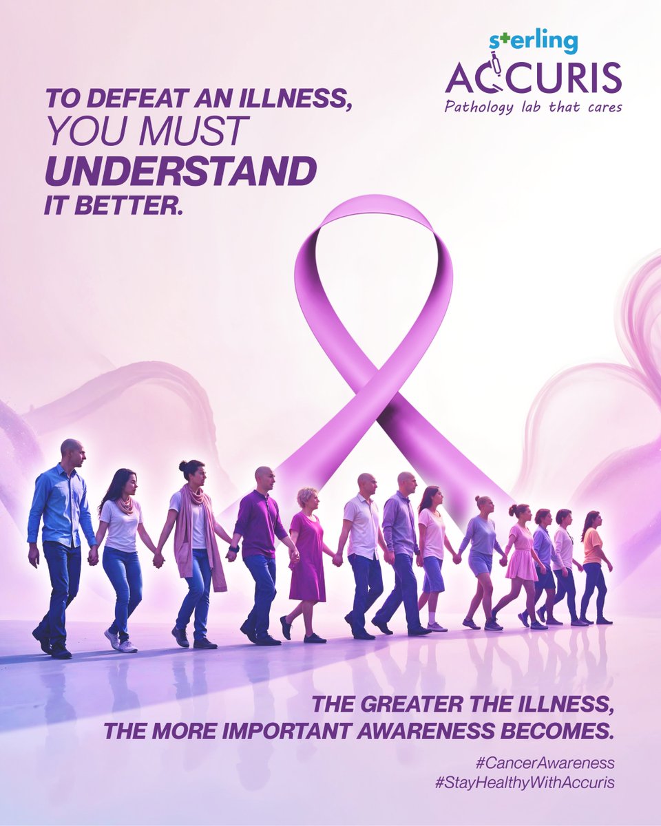 SterlingAccuris's tweet photo. Awareness is the first step in the fight against cancer.
Know more. Act early. Stay healthy.
#CancerAwareness #HealthEducation #StayHealthyWithAccuris #EarlyTesting #SterlingAccuris https://t.co/olRBRSIxdA