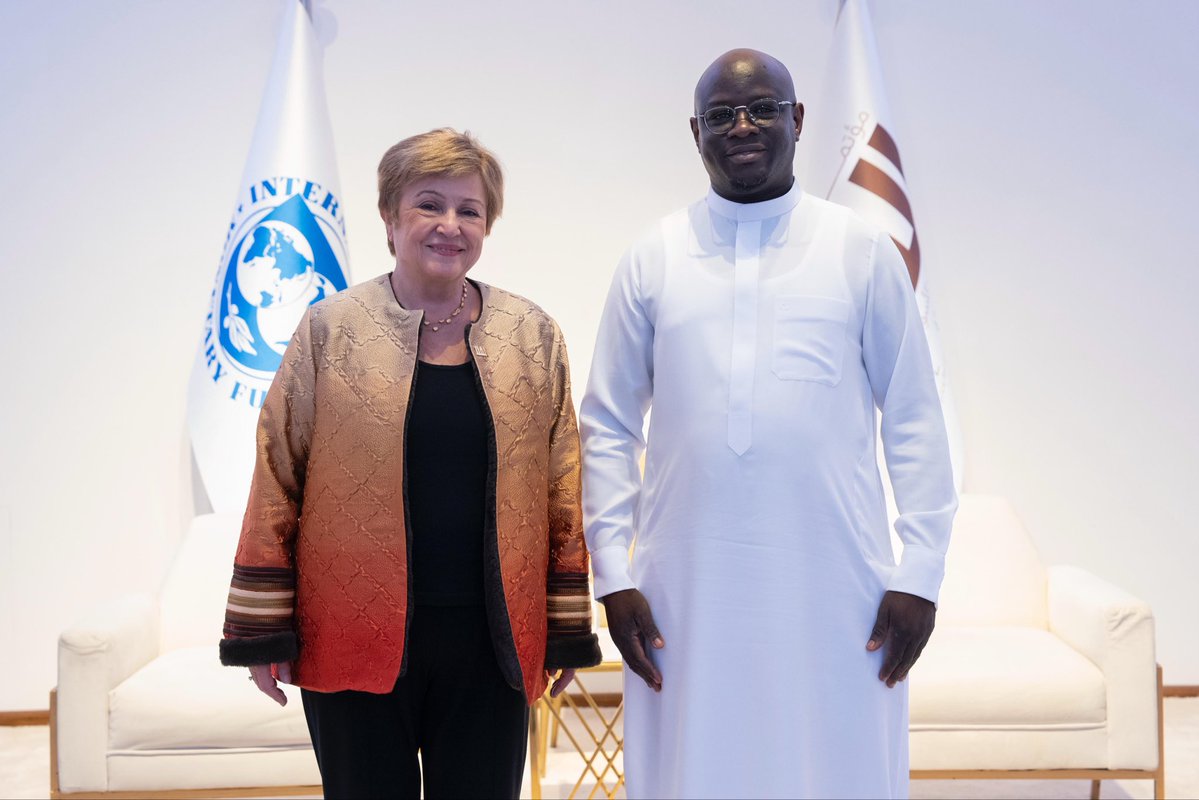 Constructive meeting with Senegal Fin Min Cheikh Diba in Alula. I welcomed 🇸🇳’s impressive progress to improve transparency and fiscal responsibility. We are closely engaged in support of ongoing reforms and macro stability for the benefit of the Senegalese people.
