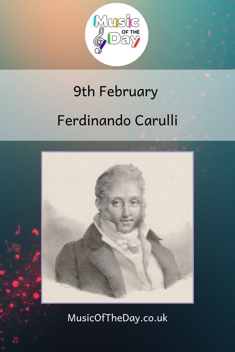 🎼 #ComposerOfTheDay: 9 Feb
Ferdinando Carulli (1770–1841) – Italian guitarist&amp; composer whose method shaped classical guitar teaching. The Ouverture from The Method shows his elegant style.

🎧 Listen: Ouverture (from The Method)
👉 buff.ly/vjrTvCx
#ClassicalGuitar