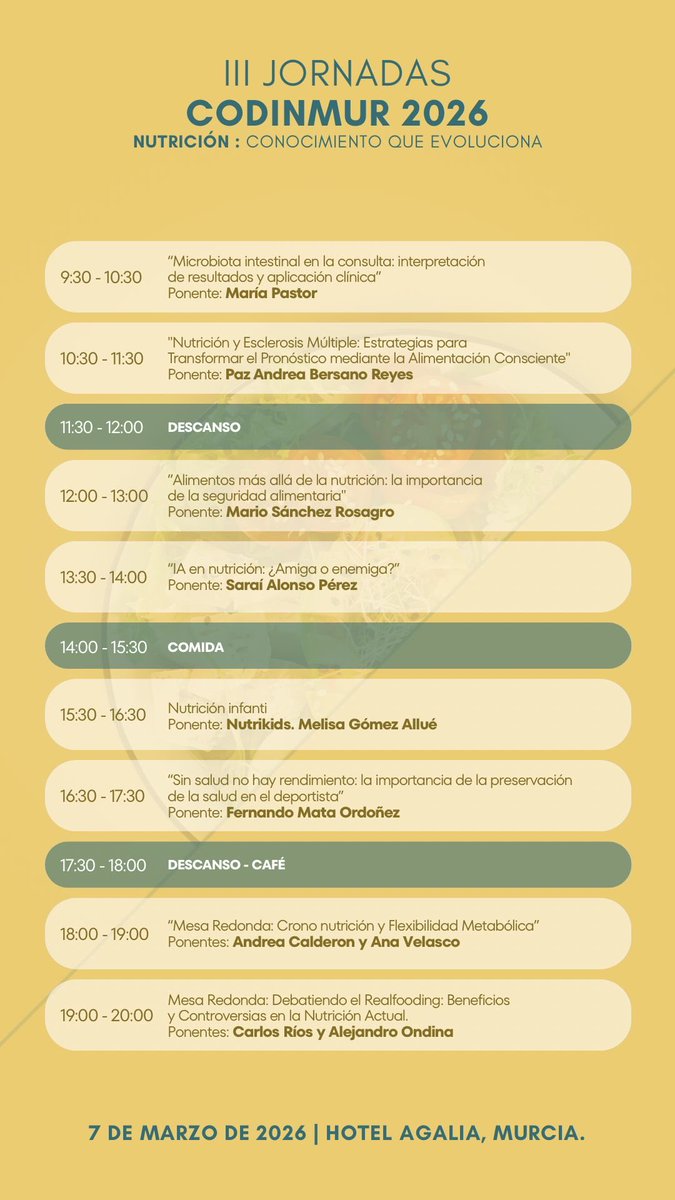 codinmur's tweet image. JORNADAS 2026
7 Marzo en Murcia 

Link de inscripción:

docs.google.com/forms/d/e/1FAI…