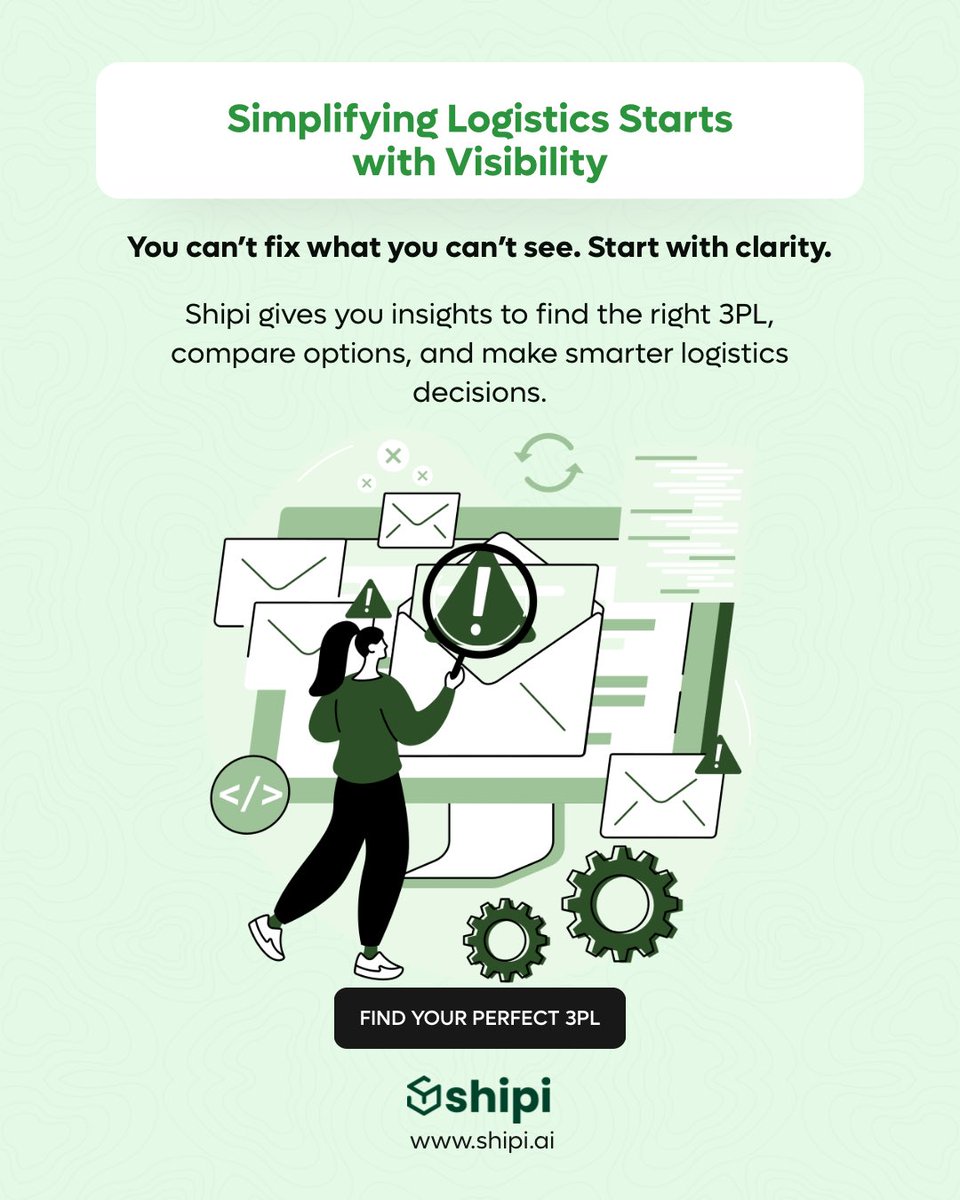 teamshipi's tweet image. You can’t fix what you can’t see. Start with clarity. #LogisticsClarity #EcommerceSolutions #Shipi