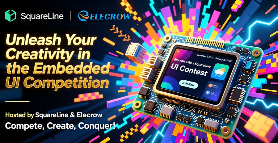 📢 SquareLine x #Elecrow UI Design Contest Update: New Support Channel Launched! 👋🏻

Stuck in the design process? Need help with your #CrowPanel ESP32 HMI Display or SquareLine tools?

We've just added a Contest Support &amp; Troubleshooting zone! 🛠️
Now you can ask any technical