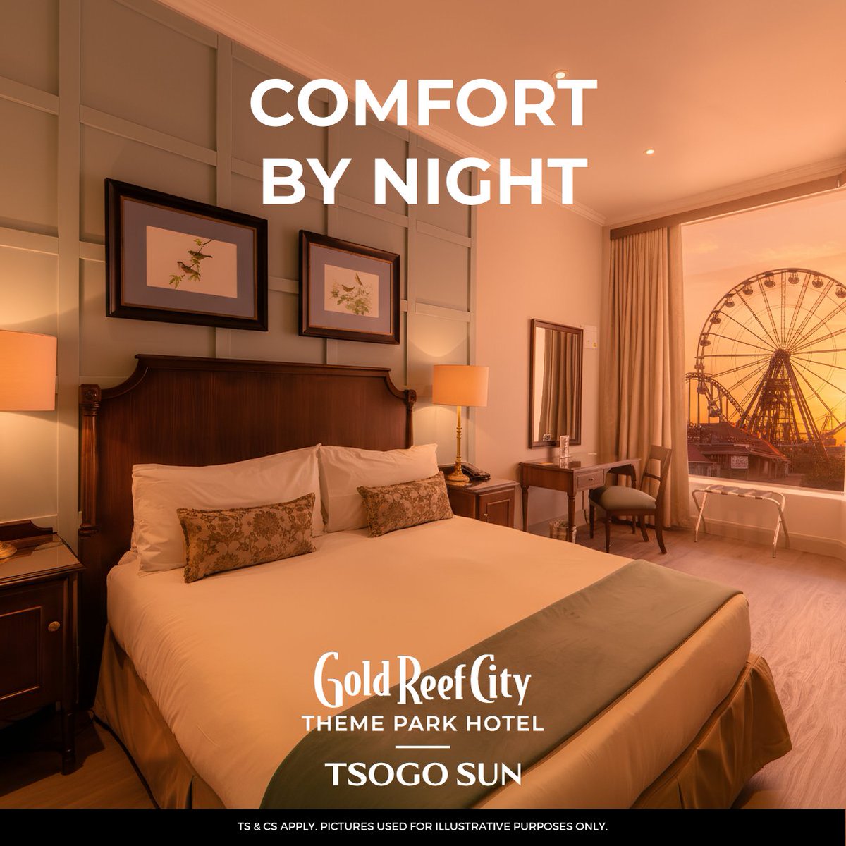 GoldReefCitySA's tweet image. Experience thrills by day, and comfort by night at the Gold Reef City Theme Park Hotel🎢
Don’t let the adventure end when the rides stop. Relax and unwind in Pure Southern Hospitality. 🛏️
Unforgettable memories await. Book your stay today: bit.ly/47UfvmC
#ThemePark