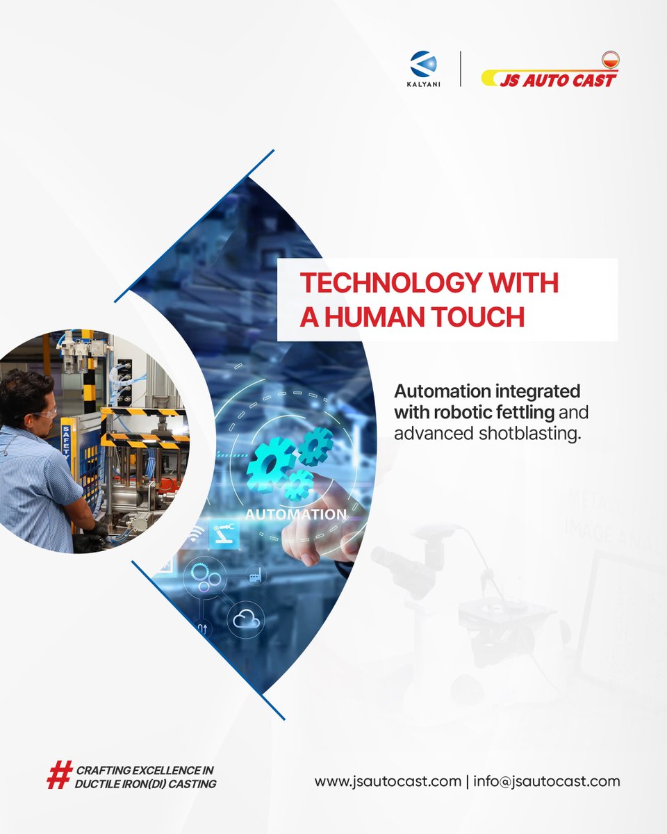 js_auto_cast's tweet image. Integrated automation enhances both quality and throughput.
Our inhouse robotic fettling and shotblasting facilities support stable production outcomes.

jsautocast.com

#IntegratedAutomation #RoboticFettling #IndustrialEngineering  #BharatForge #JSAutocast