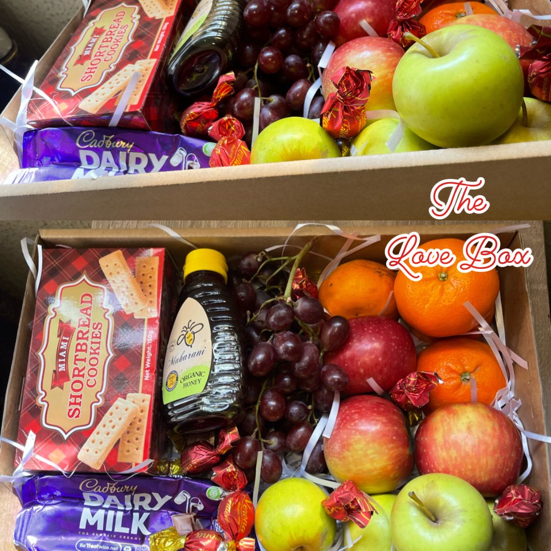 temsfruitcartz's tweet photo. THE LOVE BOX by Tems Fruitcartz
A beautiful mix of fresh fruits and sweet treats carefully packed.
What’s Inside The Love Box?

A premium combination of Fresh Apples,  Clementines, Fresh Grapes, Strawberry, Natural Honey,  Diary Chocolates, Shortbread Cookies &amp; sweet treats

40K https://t.co/5zsvdG8r3J