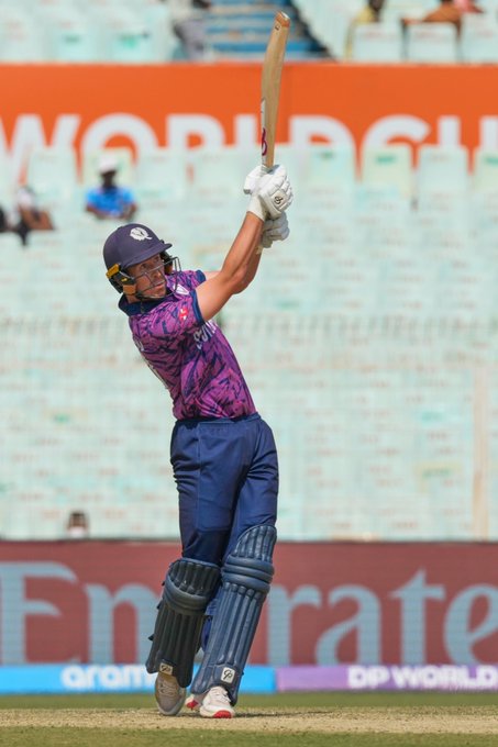 Explosive finish to Scottish innings as they finish on 207. First 200 plus score of this T20 WC