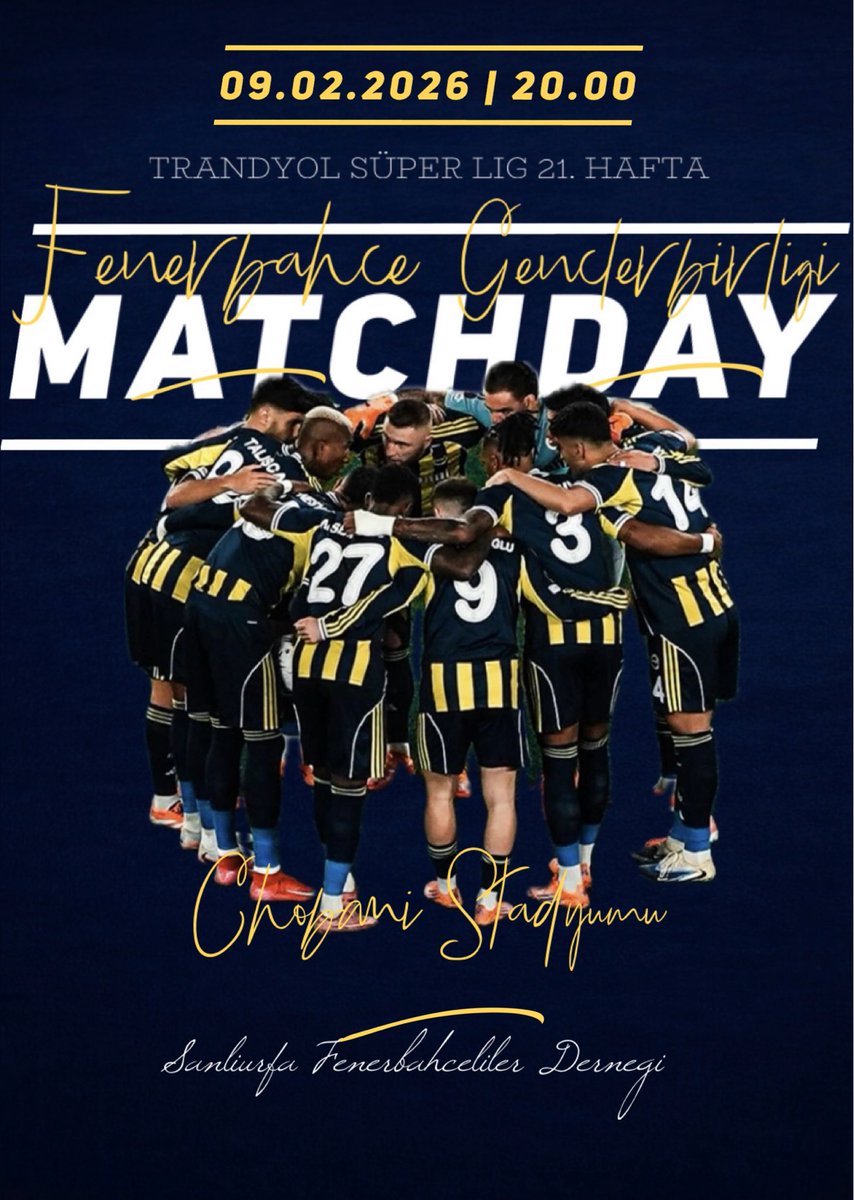 🏆 Trendyol Süper Lig 21. Hafta | Gençlerbirliği karşısında Fenerbahçemize başarılar diliyoruz. 

🗓️ 9 Şubat Pazartesi 
🕗 20.00 
🏟️ <a href="/chobanistadyum/">Chobani Stadyumu</a> 
📲 #FBvGB 

#İnanFenerbahçe #FenerinMaçıVar