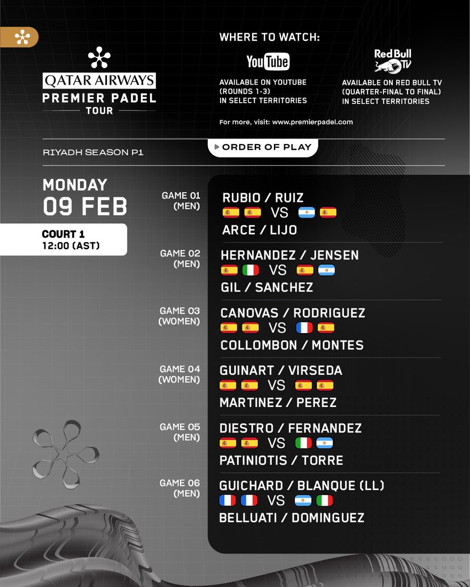 premierpadel's tweet photo. 𝘐𝘵’𝘴 𝘣𝘦𝘦𝘯 𝘢 𝘸𝘩𝘪𝘭𝘦... 𝙖𝙣𝙙 𝙬𝙚'𝙧𝙚 𝙗𝙖𝙘𝙠 👀

⏰ Timezones below
📊 Live scores &amp; results on the official Premier Padel app on iOS and Android

#PremierPadel #RiyadhSeasonP1 https://t.co/NCy4M4XClQ