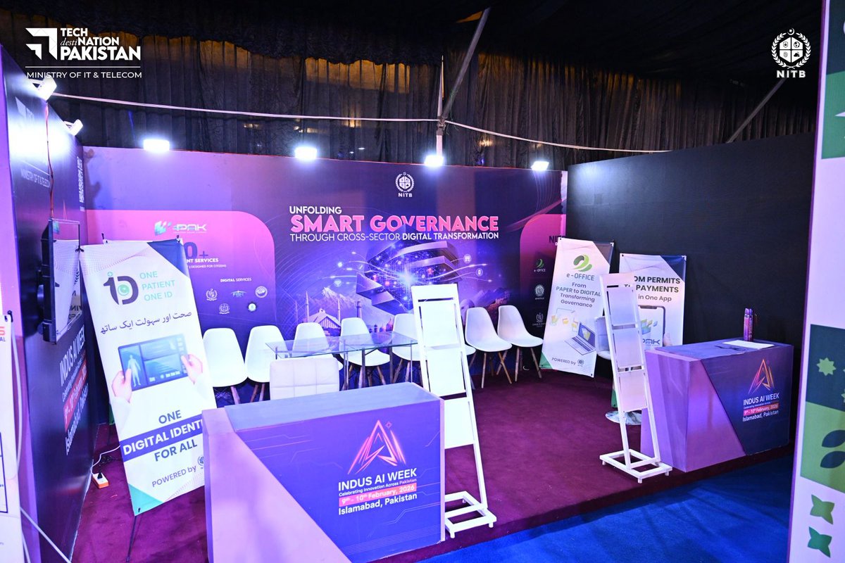 NationalITBoard's tweet photo. Day 1 Highlights from Indus AI Week 2026
Indus AI Week is in full swing, with huge crowds buzzing at #NITB’s Stall 32–33 at the #PakistanSportsComplex, #Islamabad.
Visit us and explore how we’re enabling AI-powered #DigitalSolutions in #Pakistan.
#TechDestinationPakistan https://t.co/EChIGUjfvY